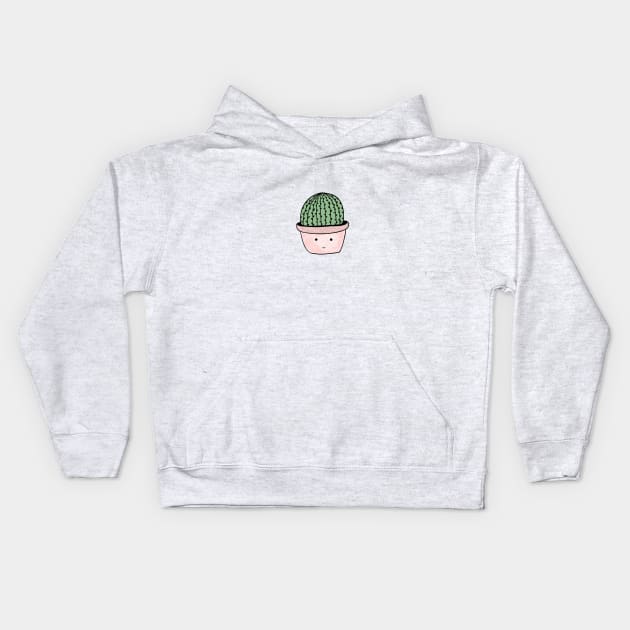 Cute smiling cactus Kids Hoodie by bigmomentsdesign